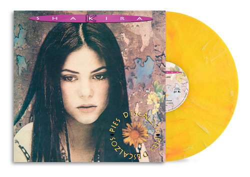 Shakira Pies Descalzos LP (Yellow with Red Swirl Marble Vinyl) 2