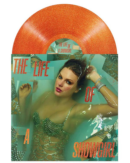 Taylor Swift The Life of a Showgirl LP (Portofino Orange Glitter Vinyl) 3