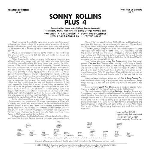 Sonny Rollins Plus 4 (Original Jazz Classics Series) 180g LP 3