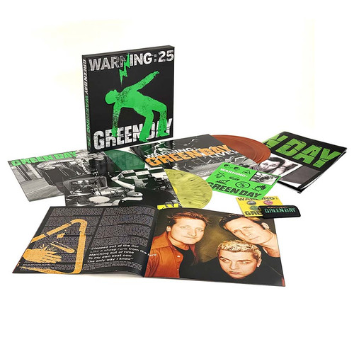 Green Day Warning 25th Anniversary Super Deluxe Numbered Limited Edition 5LP Box Set (Green, Yellow & Orange Vinyl) 2