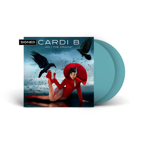 Cardi B AM I THE DRAMA? Indie Exclusive 2LP (Baby Blue Vinyl) (Autographed Art Card) 1