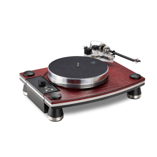VPI Dragon Turntable & 10" 3D Gimbal Tonearm (Red Leather) Open Box 1