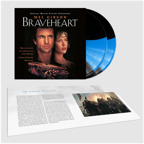 James Horner Braveheart (Original Motion Picture Soundtrack) 30th Anniversary Edition 2LP (Blue Streak Color Vinyl) 2