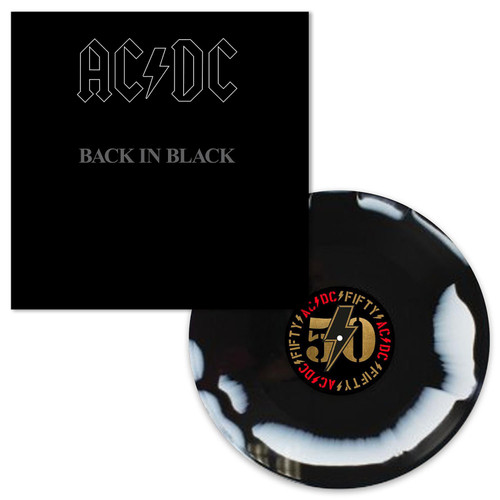 AC/DC Back in Black LP (Black & White Marble Vinyl) 2