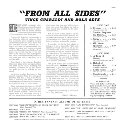 Vince Guaraldi & Bola Sete From All Sides (Original Jazz Classics Series) 180g LP 3