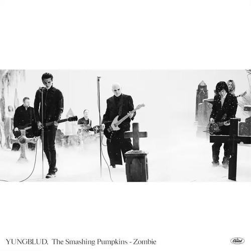 YUNGBLUD & The Smashing Pumpkins Zombie 45rpm 7" Vinyl Single (White Vinyl) 1