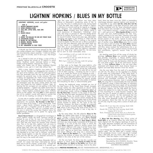 Lightnin' Hopkins Blues in My Bottle (Bluesville Acoustic Sounds Series) 180g LP 3