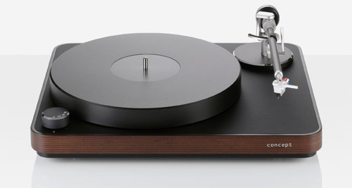 Clearaudio Concept Dark Wood Turntable, Virtuoso Wood v2 MM Cartridge, & Satisfy Black Tonearm Combo 1