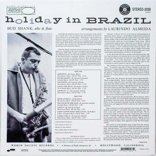 Bud Shank Holiday in Brazil 180g LP