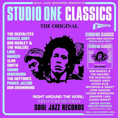 Soul Jazz Records Presents: Studio One Classics 2LP (Blue Vinyl)