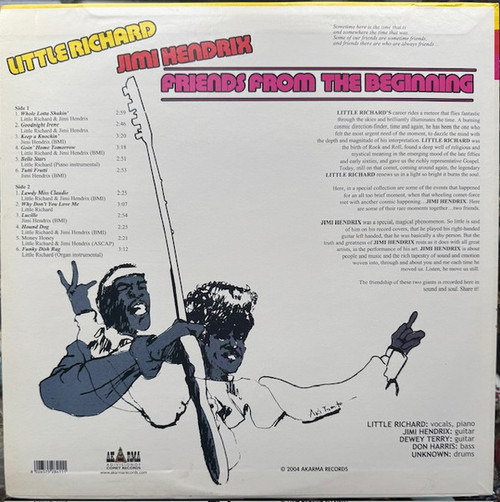 Jimi Hendrix & Little Richard Friends From The Beginning 180g Import LP 2