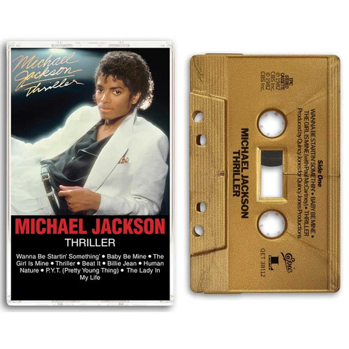 Michael Jackson Thriller Cassette Tape (Gold Metallic) 1