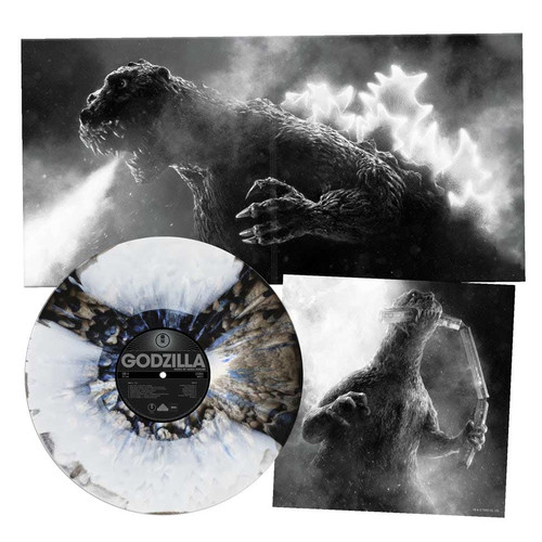 Akira Ifukube Godzilla (Original Motion Picture Soundtrack) 70th Anniversary LP (White/Black & Blue Splatter Vinyl) 3