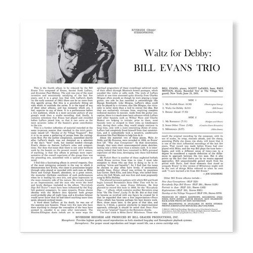 Bill Evans Trio Waltz for Debby LP (Violet Vinyl)