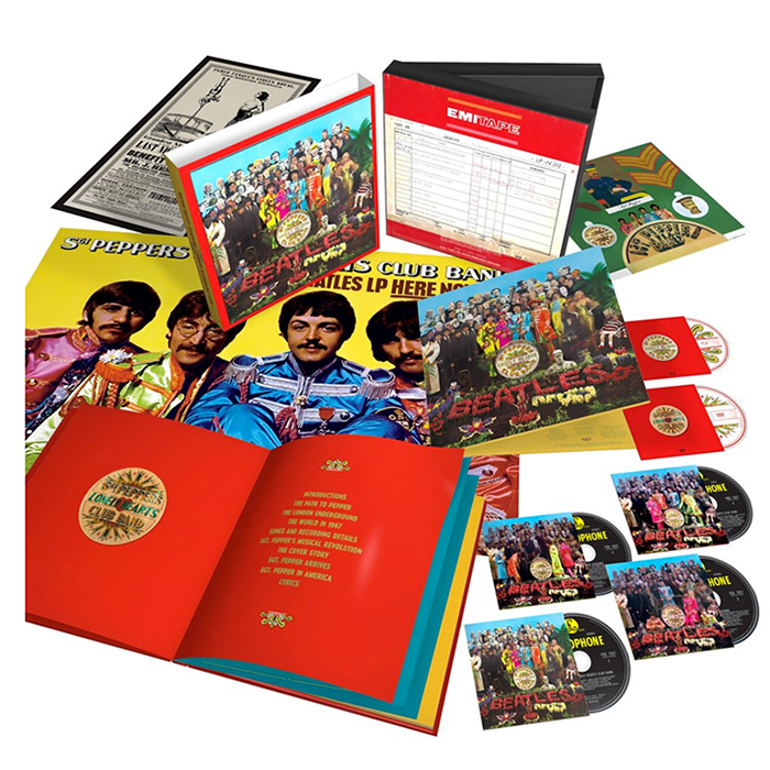 【中古】SGT. PEPPER'S LONELY HEARTS CLUB BAND (SUPER DELUXE) [4CD/DVD/BLU-RAY BOX SET] (PLUS 144-PAGE BOOK 2 POSTERS INSERT) The Beatles Sgt. Pepper's Lonely Hearts Club Band 4CD, DVD & Blu