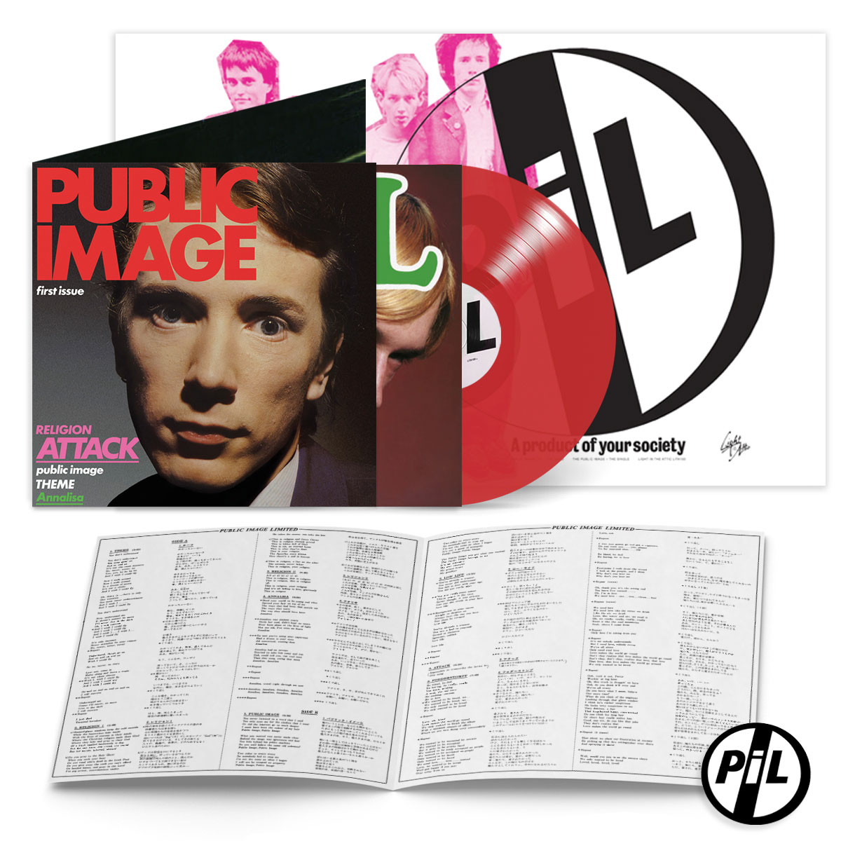 Public Image Ltd. First Issue LP (Clear Red Vinyl)