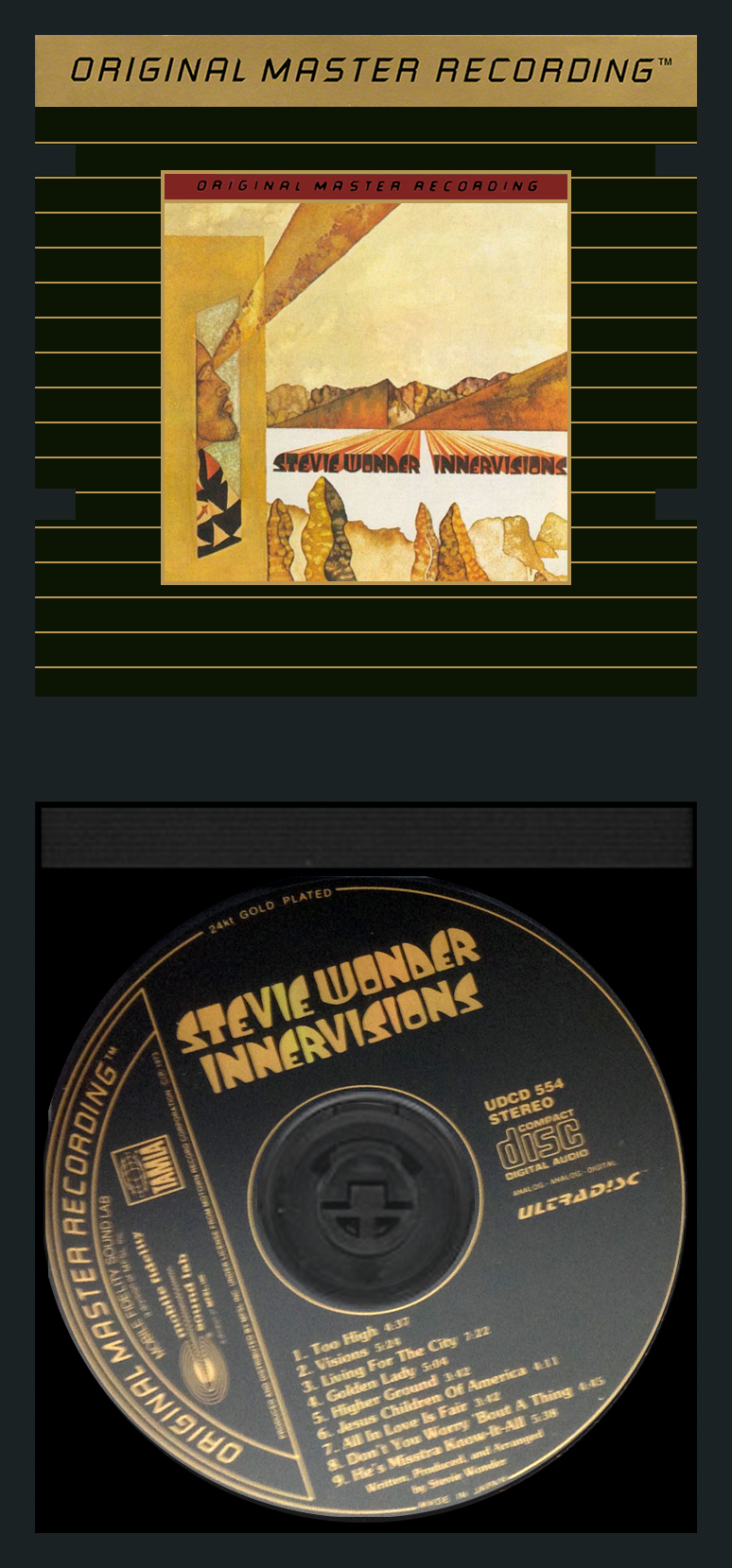 洋楽 Stevie Wonder Innervisions 24K Gold CD Stevie Wonder Innervisions Gold CD (Long Box)