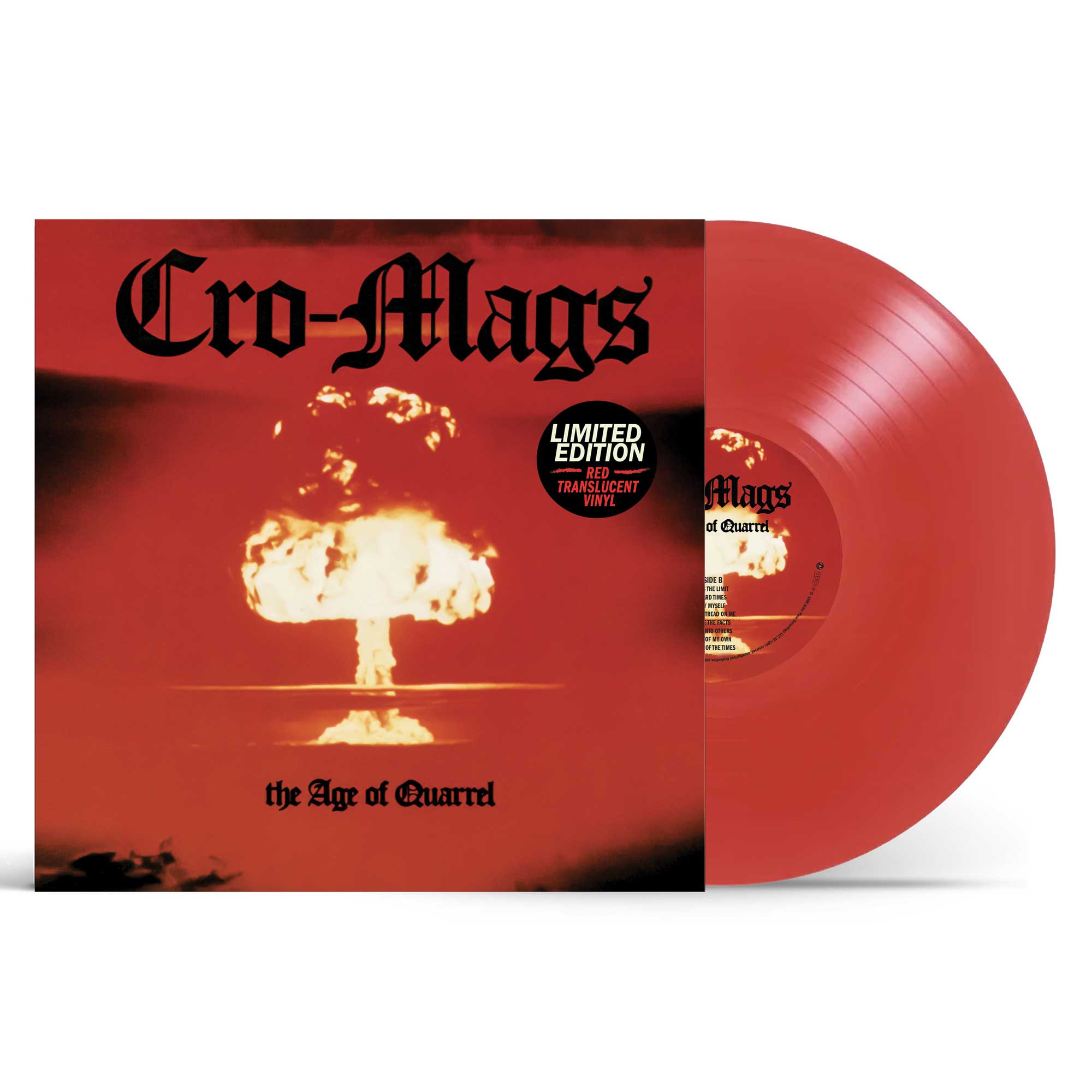 Cro-Mags The Age of Quarrel LP (Red Translucent Vinyl)