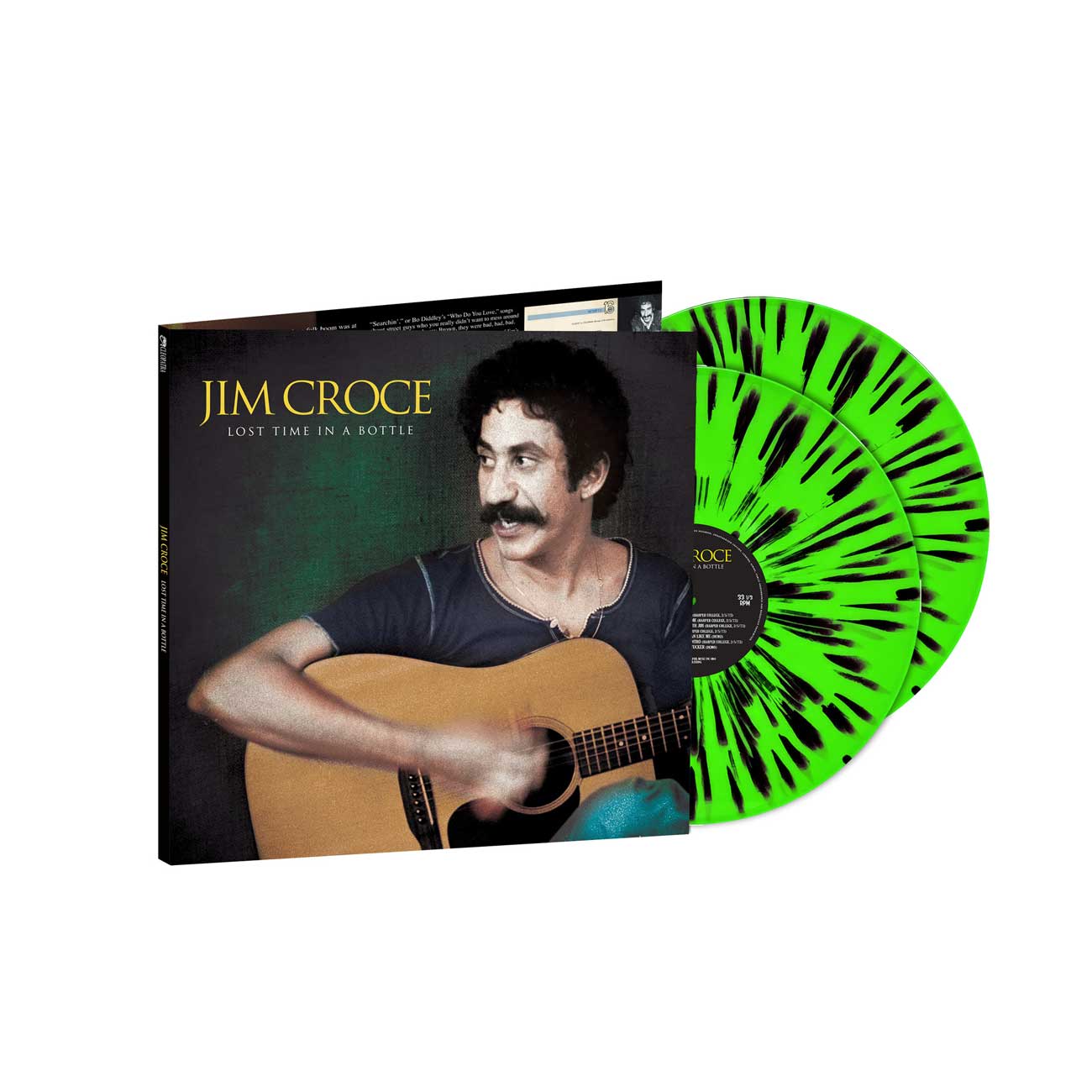 Jim Croce Lost Time in a Bottle 2LP (Lime Green & Black Splatter