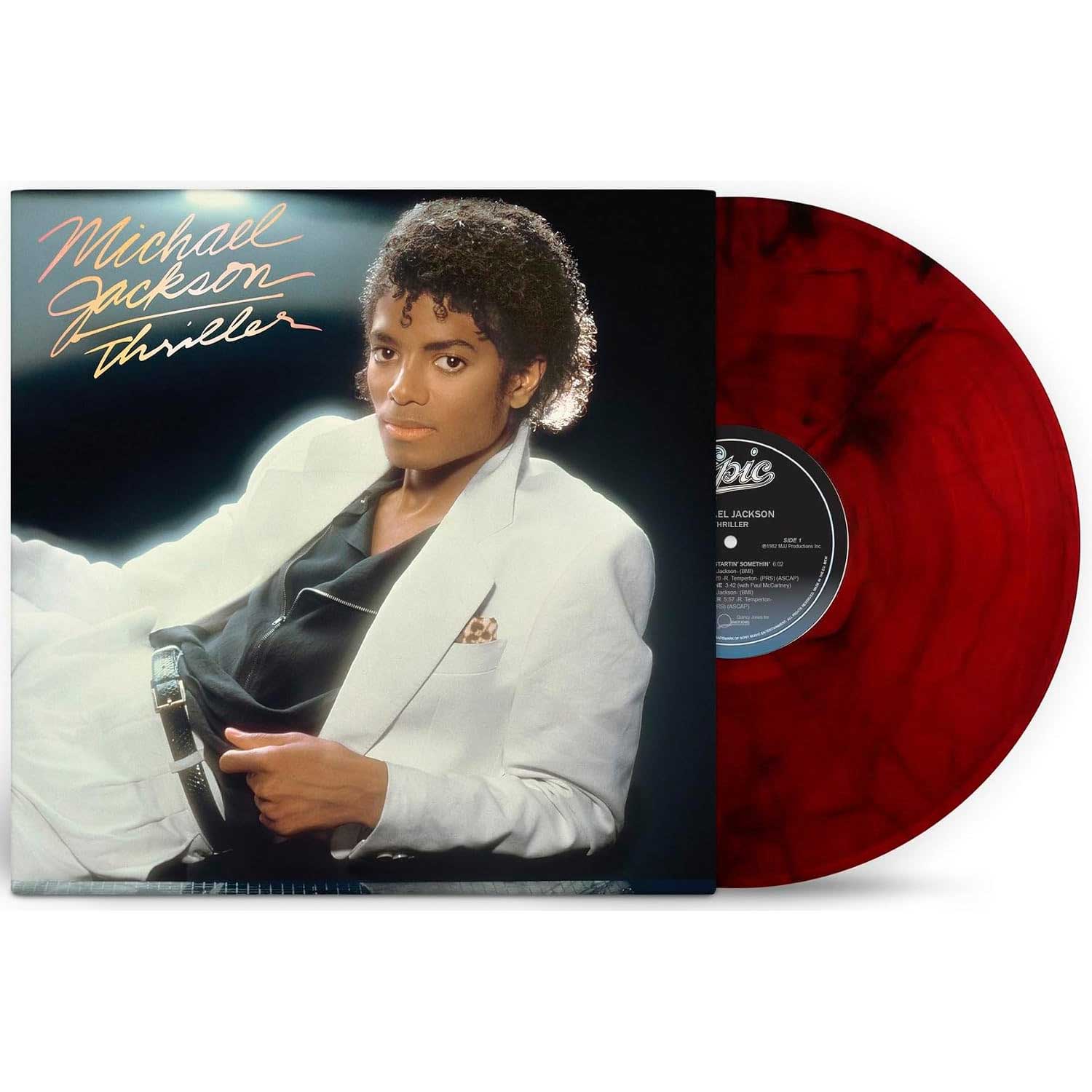 Michael Jackson Thriller LP (Red & Black Marble Vinyl)