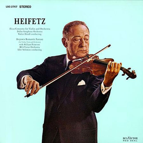 Jascha Heifetz Rozsa Concerto For Violin And Orchestra & Benjamin