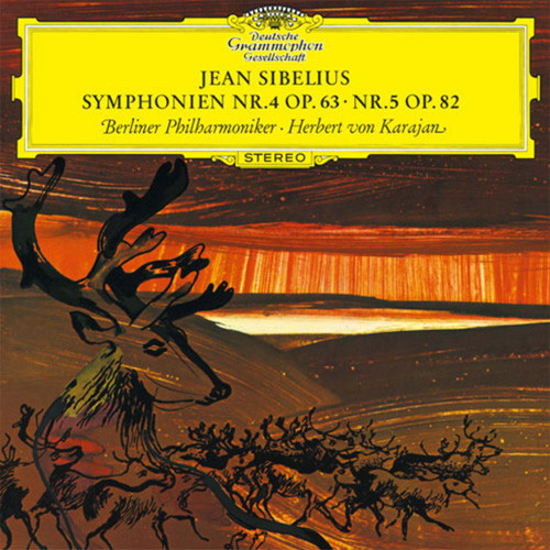 Herbert von Karajan Sibelius Symphonies Nos. 4 & 5 Japanese Import