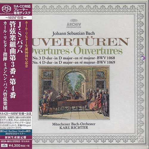 Karl Richter J.S. Bach: J.S. Bach: Orchestra Suites Nos. 3 & 4 Single-Layer  Stereo Japanese Import SHM-SACD