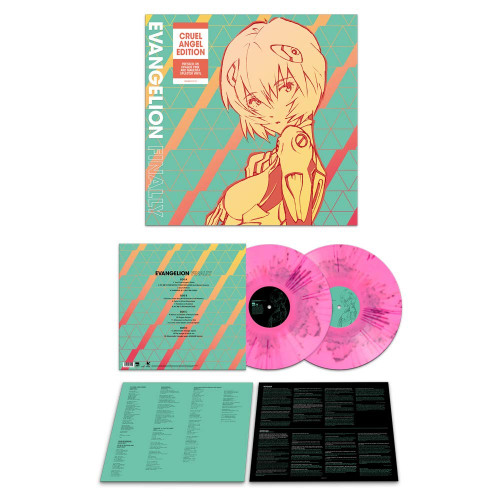 新品 LP　EVANGELION FINALLY Evangelion Finally Soundtrack 2LP (Opaque Pink & Magenta Splatter