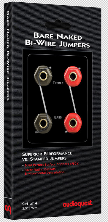 AudioQuest Bare Naked Bi-Wire Jumpers (Set of 4)