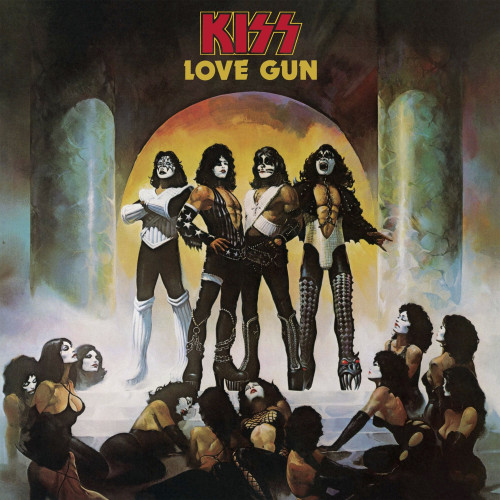 KISS Love Gun LP (Tangerine & Aqua Splatter Vinyl)