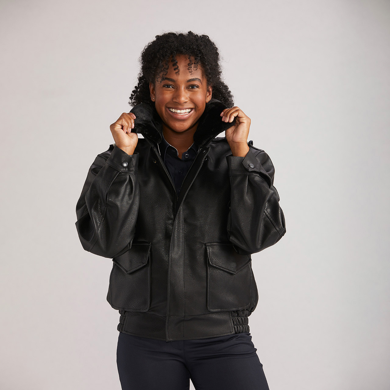 Citation Leather Pilot Jacket - Black - A Cut Above Uniforms