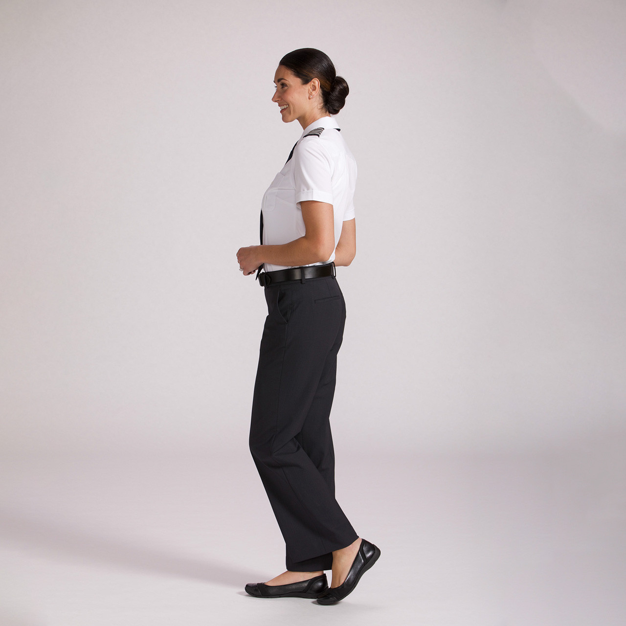 Women's Short Sleeve Pilot Shirt - White - Brooks - A Cut Above Uniforms Women's Short Sleeve Pilot Shirt - White - Brooks - A Cut Above Uniforms