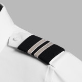 Epaulets - Black and Silver - 2 Stripe