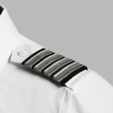 Epaulets - Navy and Grey - 4 Stripe - 1/2 Inch