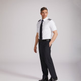 Men's Short Sleeve - White - Fitted - Tropo - Size 17.5 - Tall - with Wing Eyelets