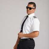 Men's Short Sleeve - White - Fitted - Altus - Size 16.5 - Regular - No Eyelets