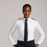 Women's Long Sleeve Pilot Shirt - White - Brooks