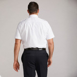 Men's Short Sleeve Pilot Shirt - White - Fitted - Cirrus
