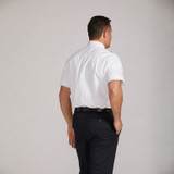 Men's Short Sleeve Pilot Shirt - White - Fitted - Cirrus