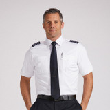 Men's Short Sleeve Pilot Shirt - White - Relaxed - Brooks