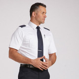 Men's Short Sleeve Pilot Shirt - White - Relaxed - Brooks