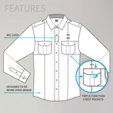 Men's Griffin Long Sleeve Police Duty Shirt Features