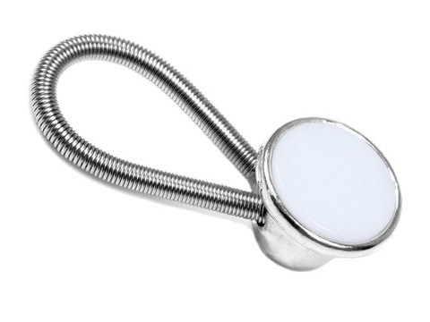 Collar Extender - White Metal with Flexible Spring