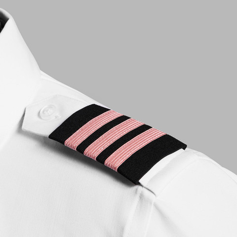 Epaulets - Black and Pink - 3 Stripe