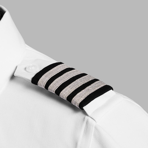 Epaulets - Navy and Silver - 4 Stripe