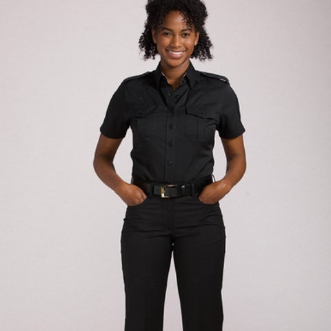 Women's Security Shirt - Short Sleeve - Petrel - Black