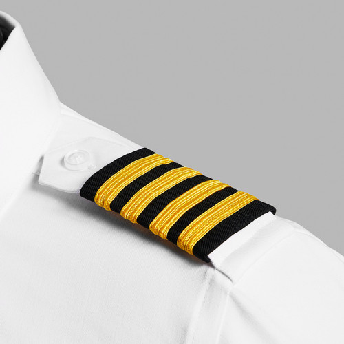 Pilot Uniform Yellow 4 Stripe Epaulet