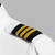 Pilot Uniform Navy and gold 3 stripe Epaulet