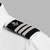Pilot Uniform navy and silver 3 stripe anchor epaulet