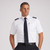 Men's Short Sleeve - White - Tapered - Brooks - Size 18.5 - Regular - with Wing Eyelets